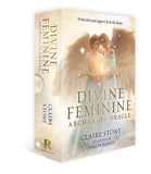 Oracle titled 'Divine Feminine Archangel Oracle' by Claire Stone on a white background