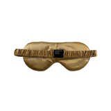 Gold sleep mask with 'Summer of Love' branding on a white background