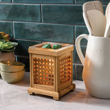 Wood & Cane Vintage Style Bulb Illumination Warmer