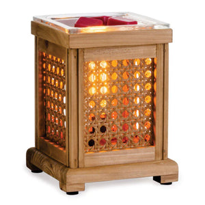 Wood & Cane Vintage Style Bulb Illumination Warmer