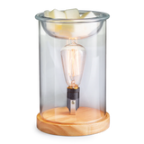 Wood & Glass Vintage Bulb Illumination Wax/Oil Warmer