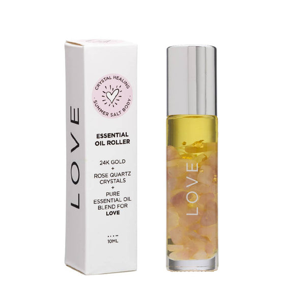 Essential Oil Roller - Love - 10ml - Rose Quartz