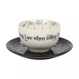 Fortune Telling Ceramic Tea Cup & Saucer