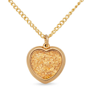 Gold Leaf Heart Pendant & Necklace | Australian Gold