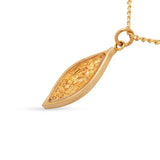 Gold Petite Leaf Pendant & Necklace | Australian Gold