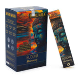 Bauara Buddha Harmony incense packaging with colorful design and Buddha face illustration.