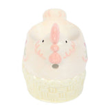 Ceramic chicken-shaped container with a basket on a white background