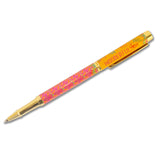 Decorative pen with floral design and 'Wonderful Year' text on a white background
