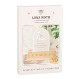 Luna Moth Affirmation Cards with Wooden Stand | Spiritual Gift | Daily Inspiration