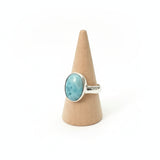 Larimar Ring – 925 Sterling Silver (Size 8)