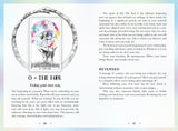 Page from a book or magazine featuring a tarot card illustration and text解读.