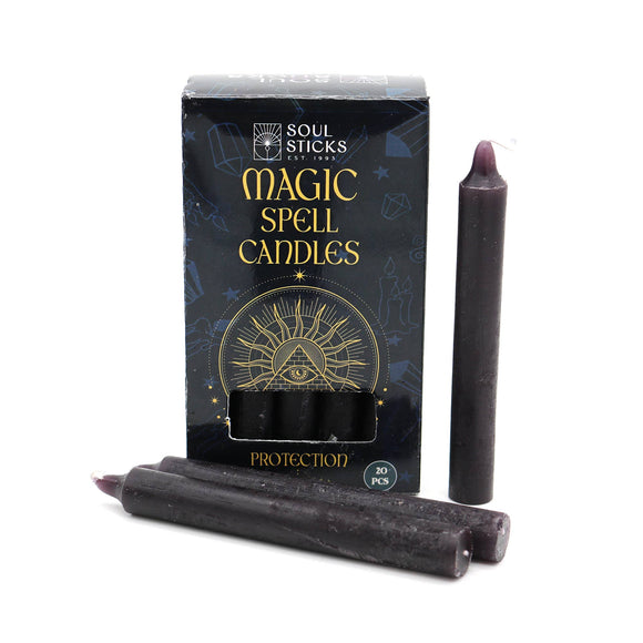 Soul Sticks Magic Spell Candles packaging with two candles on a white background