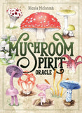 Cover of 'Mushroom Spirit Oracle' with illustrated mushrooms and text by Nicola McIntosh.