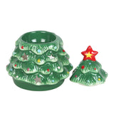 Festive Christmas Tree Ceramic Oil Burner Wax Warmer