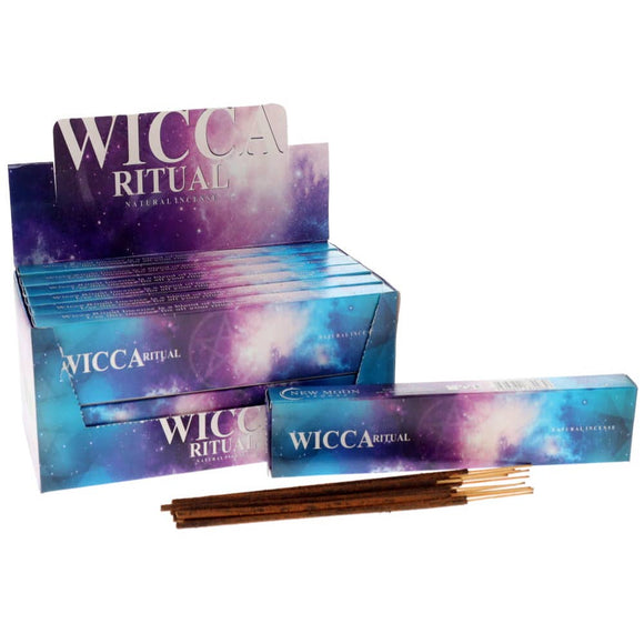 Wicca Ritual incense packaging with incense sticks on a white background