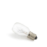 Clear light bulb on a white background