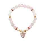 LISA POLLOCK - Heart Shaped Crystal Bracelet Gift Set - Rose Quartz