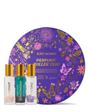 BOPO Women Perfume Roller Trio with decorative purple packaging