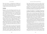 A printed page from a book or magazine with the title 'MEDITATION, GROUNDING AND BREATHING' at the top. The page contains two columns of black text on a white background, numbered 14 and 15 at the bottom.