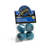 Packaged blue decorative items with 'Ritual' branding on a white background