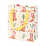 Cowboy Boot Print Gift Bag – Girly Western “Howdy” Design