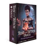 Book cover of 'Rise of the Witch Oracle' with a woman holding a glowing object.