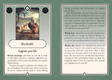 Card titled 'Alchemy' with an illustration of a wizard and text on a green background