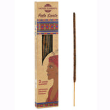 Palo Santo incense packaging with a stick on a white background