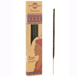 Incense stick with packaging featuring a woman's face and 'Sacred Elements Tantra' branding.