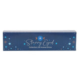 Box of 'Starry Eyed' incense sticks with celestial design on a white background