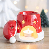 Santa Hat Ceramic Oil Burner, Wax Warmer