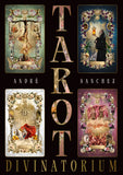Cover of 'Tarot Divinatorium' by Andre Sanchez with tarot card designs.