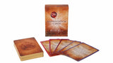 Manifestation cards with wooden box on a white background