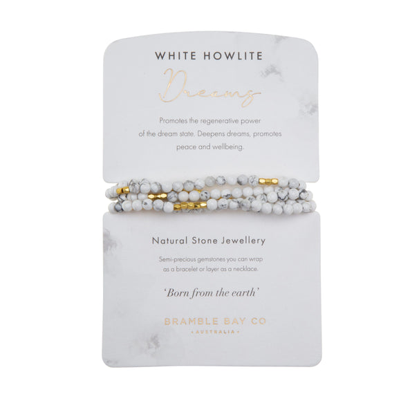 White Howlite Wrap Bracelet