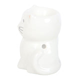 White cat-shaped night light on a white background