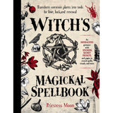 Book cover of 'Witch's Magickal Spellbook' with mystical symbols and text.