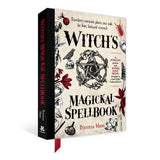 Book titled 'Witch's Magickal Spellbook' with black and red design on a white background