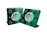 Two green boxes of '2026 Witch's Calendar' on a white background