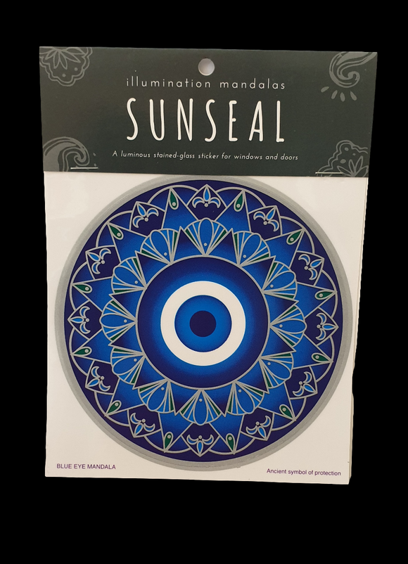 Blue Eye Mandala Window Sticker