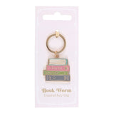 ‘Book Worm’ Enamel Keyring
