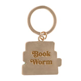 ‘Book Worm’ Enamel Keyring
