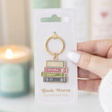 ‘Book Worm’ Enamel Keyring