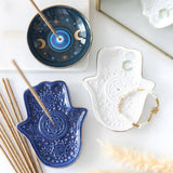 Blue Hand of Hamsa | Incense Holder | Trinket Dish | Celestial