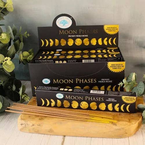 Moon Phases Incense 15gms Sticks - Green Tree