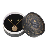 Celestial Jewellery Gift Set – Starburst Earrings & Astrology Wheel Necklace