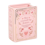 Pink Book Shaped Flower Vase – Buy Yourself the Flowers