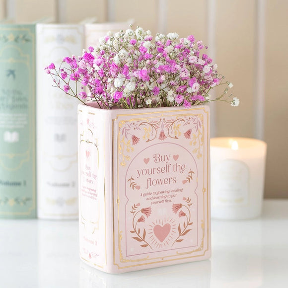 Pink Book Shaped Flower Vase – Buy Yourself the Flowers