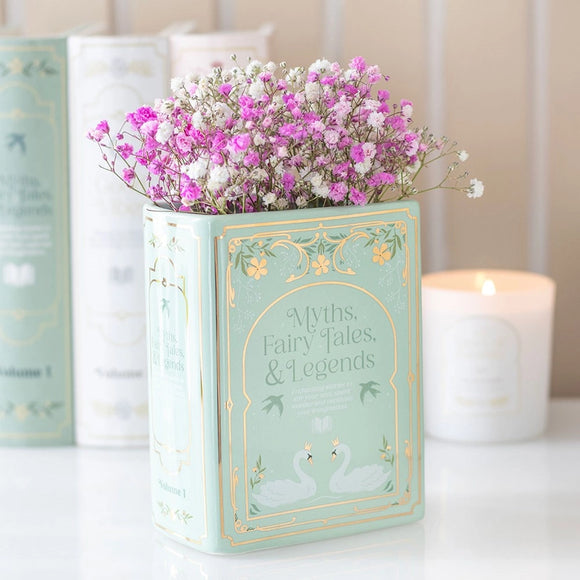 Green Book Shaped Flower Vase – Myths, Fairy Tales & Legends