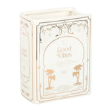White Book Shaped Flower Vase – Good Vibes