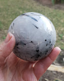 Tourmalinated Quartz Sphere 7cm